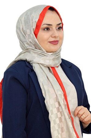 HİNT İPEK DAMA MONOGRAM ŞAL EŞ5304-10