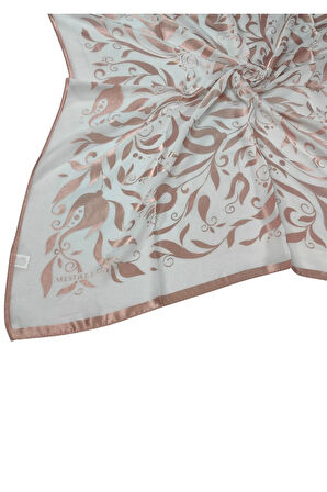 Mısırlı Eşarpları Çiçek Desenli Devore Eşarp