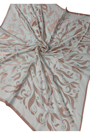 Mısırlı Eşarpları Çiçek Desenli Devore Eşarp