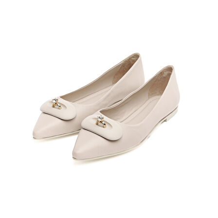 Tek Taş Aksesuarlı Kadın Babet