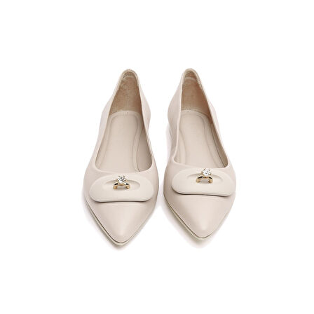 Tek Taş Aksesuarlı Kadın Babet