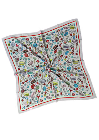 Valino Soft Pamuk Çocuk Desenli Eşarp 70x70 cm