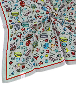 Valino Soft Pamuk Çocuk Desenli Eşarp 70x70 cm