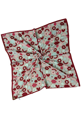 Valino Soft Pamuk Çocuk Desenli Eşarp 70x70 cm
