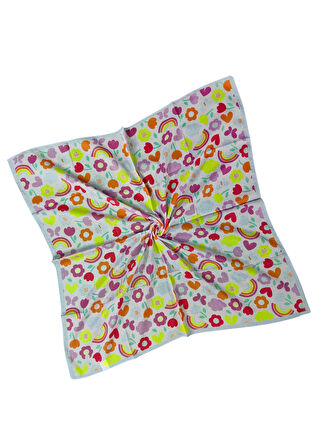 Valino Soft Pamuk Çocuk Desenli Eşarp 70x70 cm