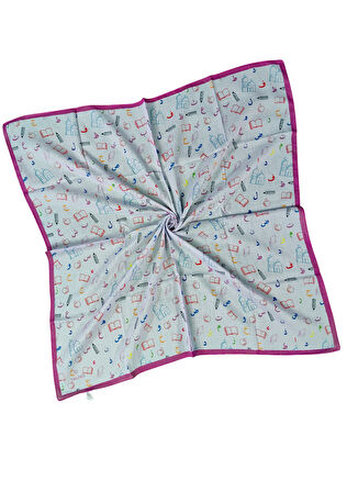 Valino Soft Pamuk Çocuk Desenli Eşarp 70x70 cm