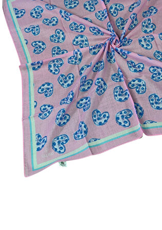 Valino Soft Pamuk Çocuk Desenli Eşarp 70x70 cm