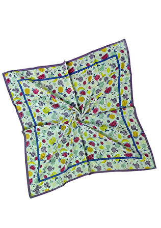 Valino Soft Pamuk Çocuk Desenli Eşarp 70x70 cm
