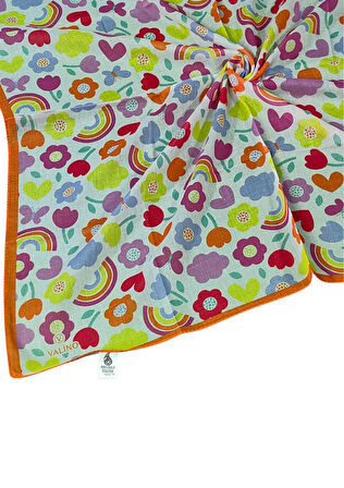 Valino Soft Pamuk Çocuk Desenli Eşarp 70x70 cm