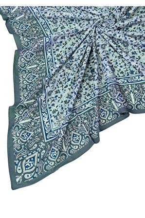 Mısırlı Eşarpları Büyük Boy Etnik Desenli Eşarp 120x120 cm