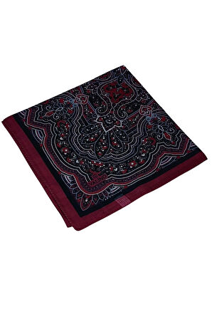 Mısırlı Eşarpları Büyük Boy Etnik Desenli Eşarp 120x120 cm
