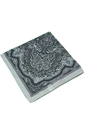 Mısırlı Eşarpları Büyük Boy Etnik Desenli Eşarp 120x120 cm
