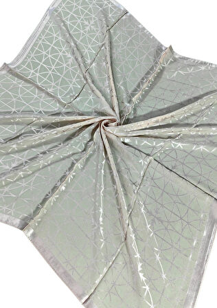 Mısırlı Eşarpları Devore Geometrik Desenli Eşarp