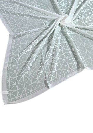 Mısırlı Eşarpları Devore Geometrik Desenli Eşarp