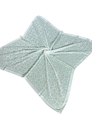 Mısırlı Eşarpları Devore Geometrik Desenli Eşarp