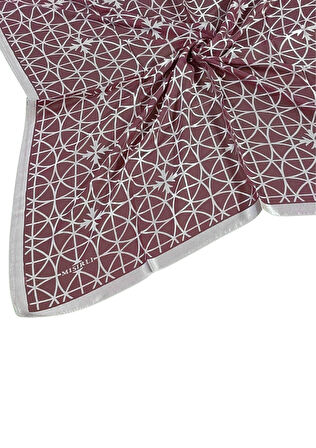 Mısırlı Eşarpları Devore Geometrik Desenli Eşarp