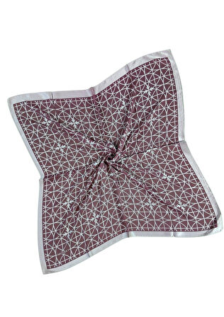 Mısırlı Eşarpları Devore Geometrik Desenli Eşarp