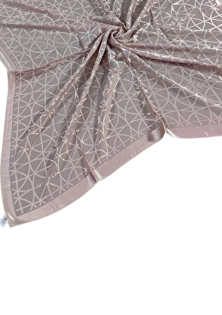 Mısırlı Eşarpları Devore Geometrik Desenli Eşarp