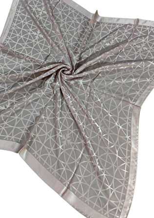 Mısırlı Eşarpları Devore Geometrik Desenli Eşarp