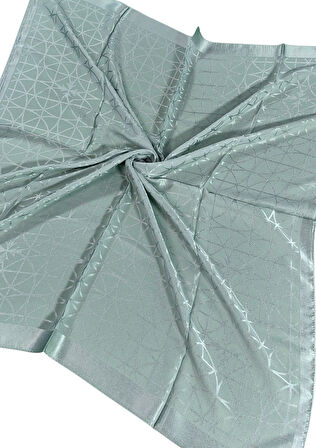 Mısırlı Eşarpları Devore Geometrik Desenli Eşarp