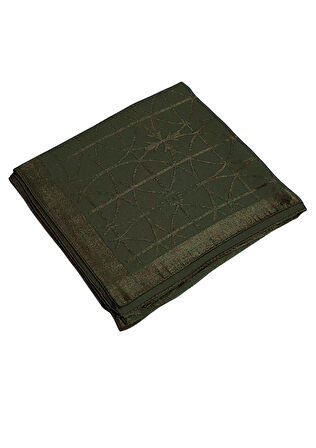 Mısırlı Eşarpları Devore Geometrik Desenli Eşarp