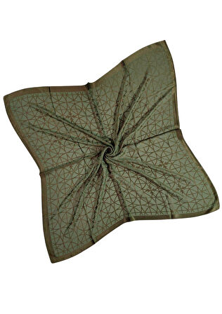 Mısırlı Eşarpları Devore Geometrik Desenli Eşarp