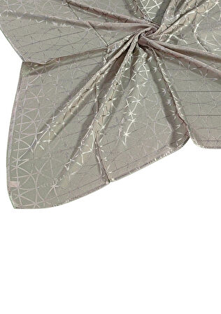 Mısırlı Eşarpları Devore Geometrik Desenli Eşarp