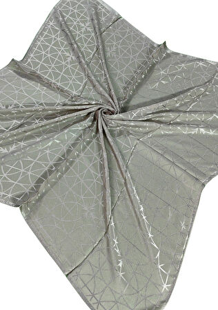 Mısırlı Eşarpları Devore Geometrik Desenli Eşarp