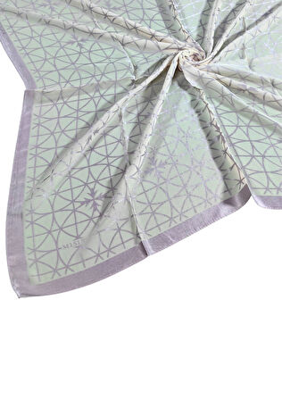 Mısırlı Eşarpları Devore Geometrik Desenli Eşarp