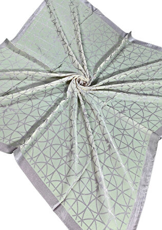 Mısırlı Eşarpları Devore Geometrik Desenli Eşarp