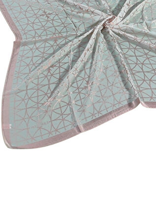 Mısırlı Eşarpları Devore Geometrik Desenli Eşarp