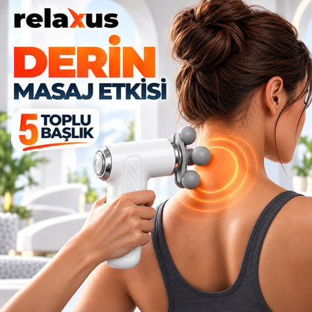 Şarjlı Masaj Tabancası 9 Başlıklı Kablosuz Derin Doku Kas Gevşetici Titreşimli Tüm Vücut Masaj Aleti