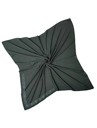 Medine İpeği Abiye Taşlı Eşarp – 110x110 cm