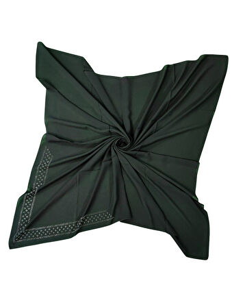 Medine İpeği Abiye Taşlı Eşarp – 110x110 cm