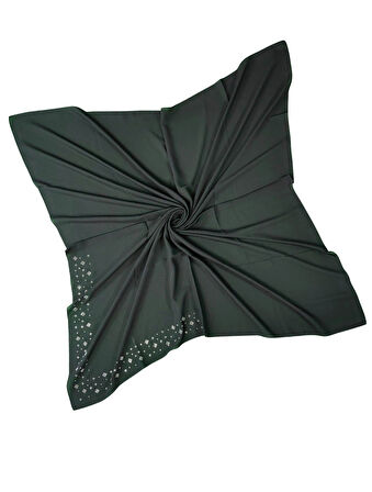 Medine İpeği Abiye Taşlı Eşarp – 110x110 cm