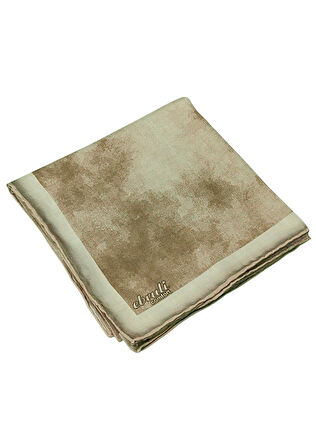 Ebruli Soft Pamuklu Desenli Eşarp - 95x95 cm