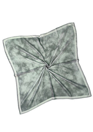 Ebruli Soft Pamuklu Desenli Eşarp - 95x95 cm