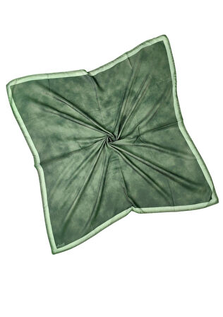 Ebruli Soft Pamuklu Desenli Eşarp - 95x95 cm