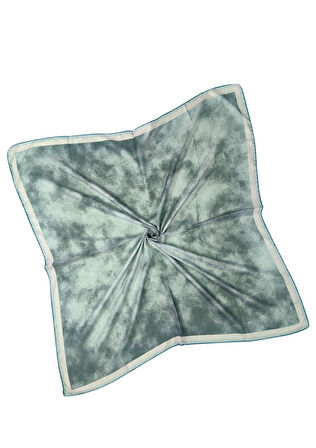 Ebruli Soft Pamuklu Desenli Eşarp - 95x95 cm