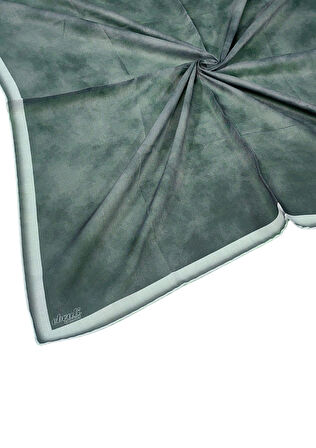 Ebruli Soft Pamuklu Desenli Eşarp - 95x95 cm