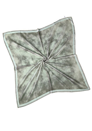 Ebruli Soft Pamuklu Desenli Eşarp - 95x95 cm