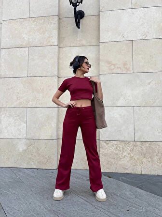 BİÇOMİ Bol paça pantolonlu alt üst takım