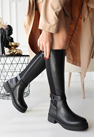 BİÇOMİ Diona Siyah Cilt Çizme