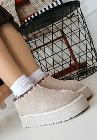 BİÇOMİ Foyk Bej Süet Bot