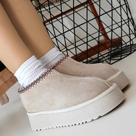 BİÇOMİ Foyk Bej Süet Bot