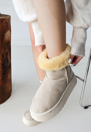 BİÇOMİ Sophia Bej Süet Bot