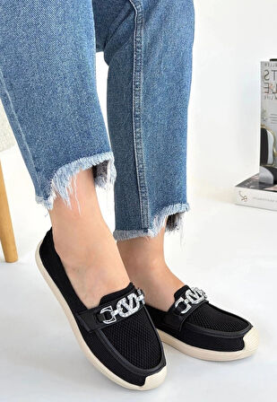 BİÇOMİ Wata Siyah Triko Babet Ayakkabı