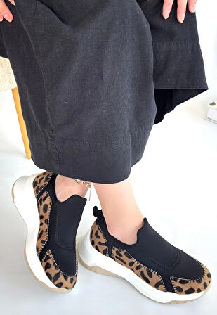 BİÇOMİ Kendy Leopar Süet Spor Ayakkabı