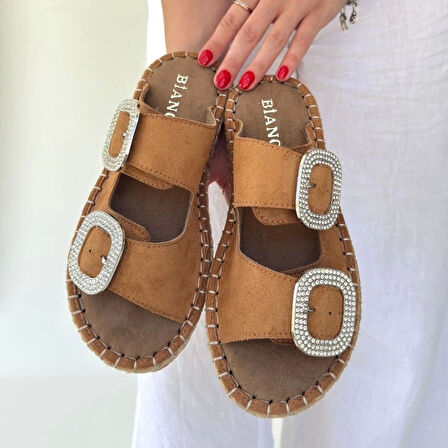 BİÇOMİ Hertas Vizon Nubuk Tokalı Terlik