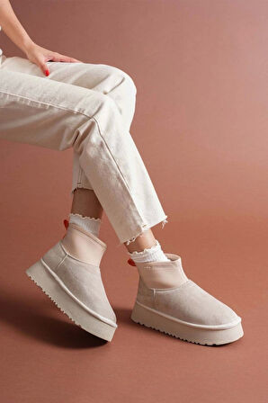 BİÇOMİ Cuen Bej Süet Bot